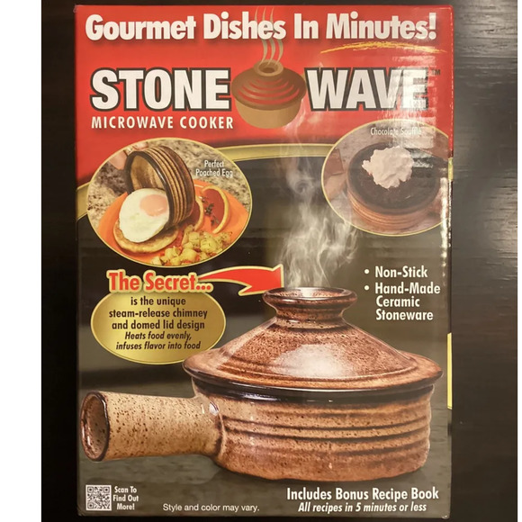 Telebrands Kitchen Stone Wave Microwave Cooker Nonstick Ceramic